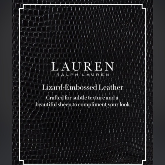 👜 NWT 100% Authentic Ralph Lauren Lizard-Embossed Sophee Leather Bag - Picture 13 of 14